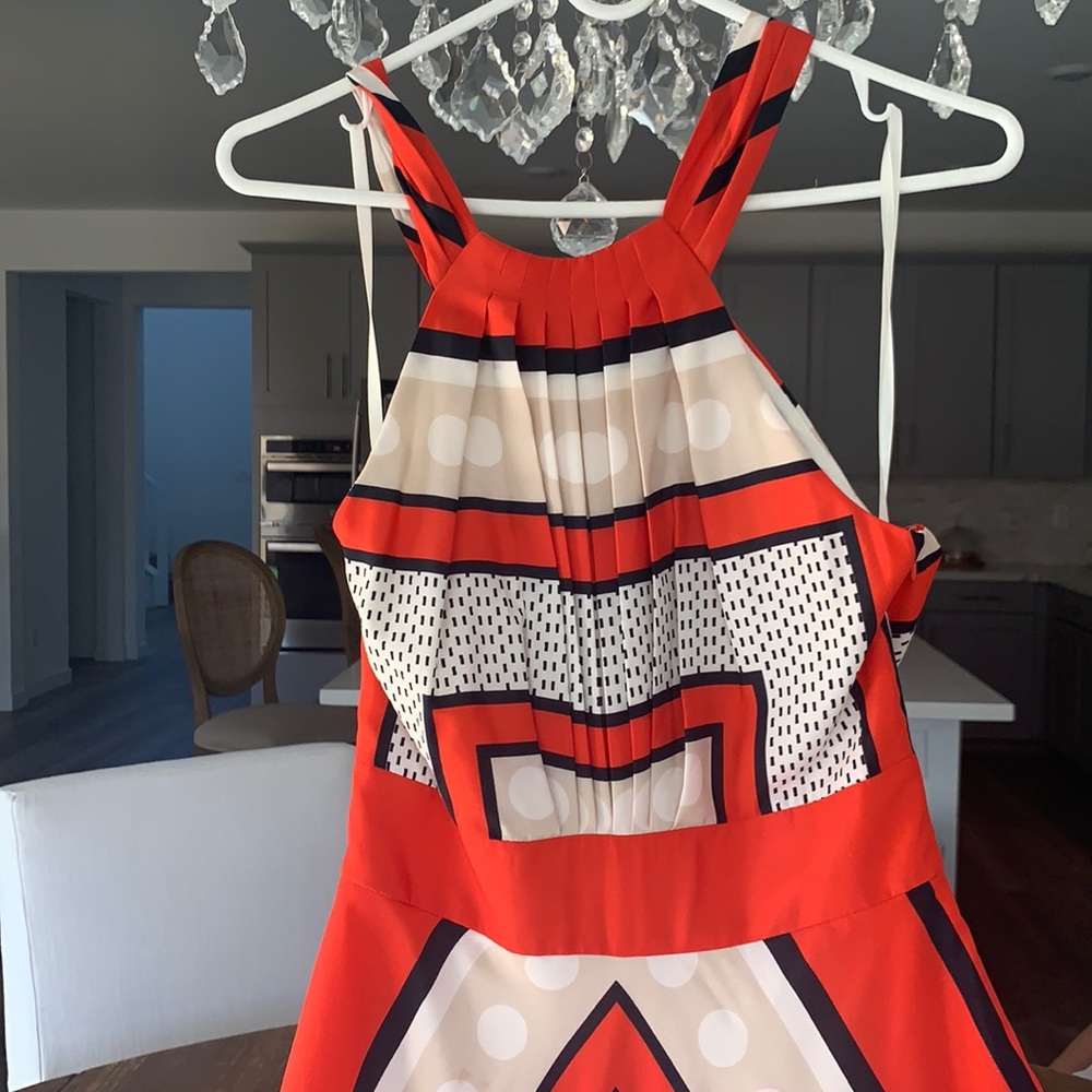 Eliza J Gorgeous Retro Vintage Maxi Flowy Dress 2 - Picture 3 of 10